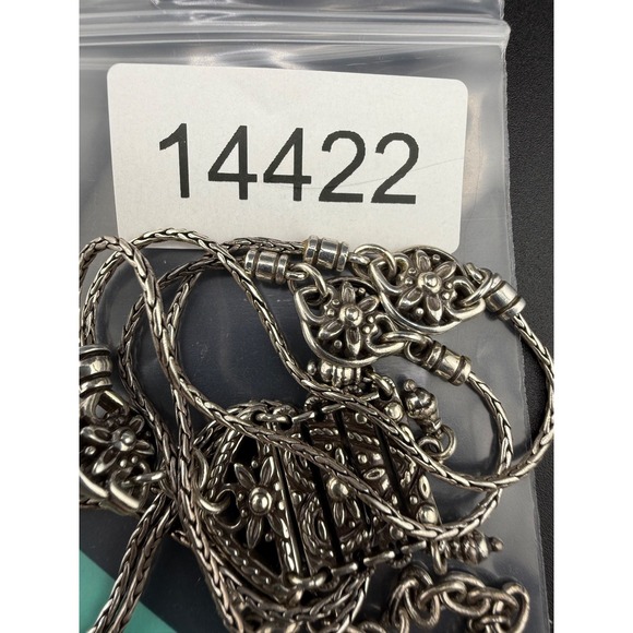 Brighton Home Is Where The Heart Is Necklace Silver Tone Flapper Opera 40" - Picture 10 of 10